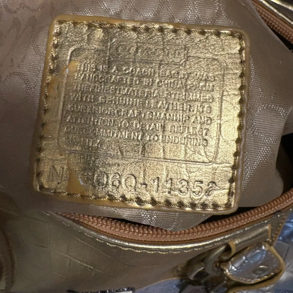 Coach Silver and Gold Women's Bag - Picture 6 of 6